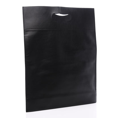Balenciaga Calfskin Printed Kitten Plastic Bag Shopper S Black 3 of 10