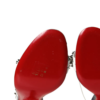Christian Louboutin Nappa Spike Mafaldina 100 Sandals 38 Version Multi Denim 10 of 13