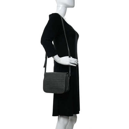 Bottega Veneta Nappa Intrecciato Flap Crossbody Light Grey 2 of 12