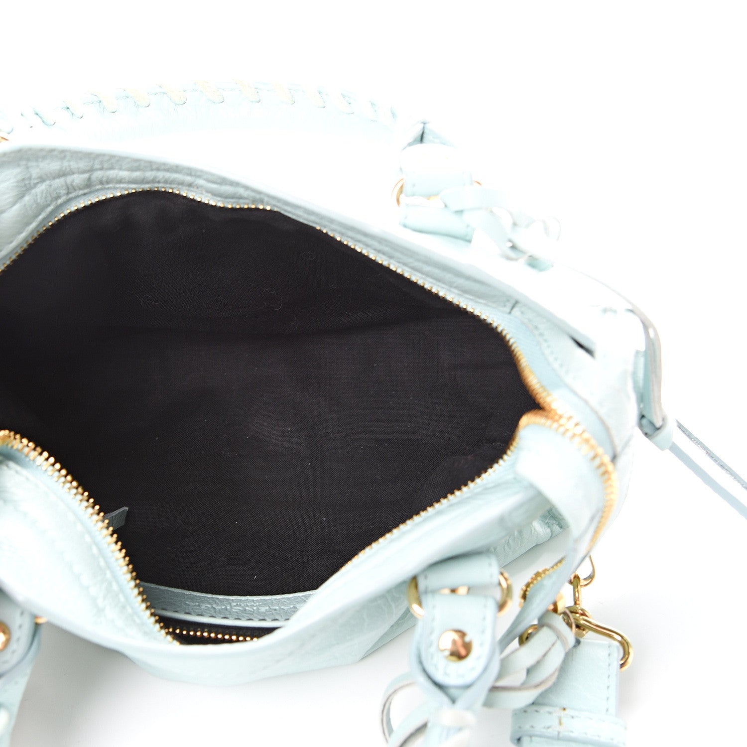 Balenciaga Agneau Classic Gold Hardware Mini City Bleu Maldives 4 of 15