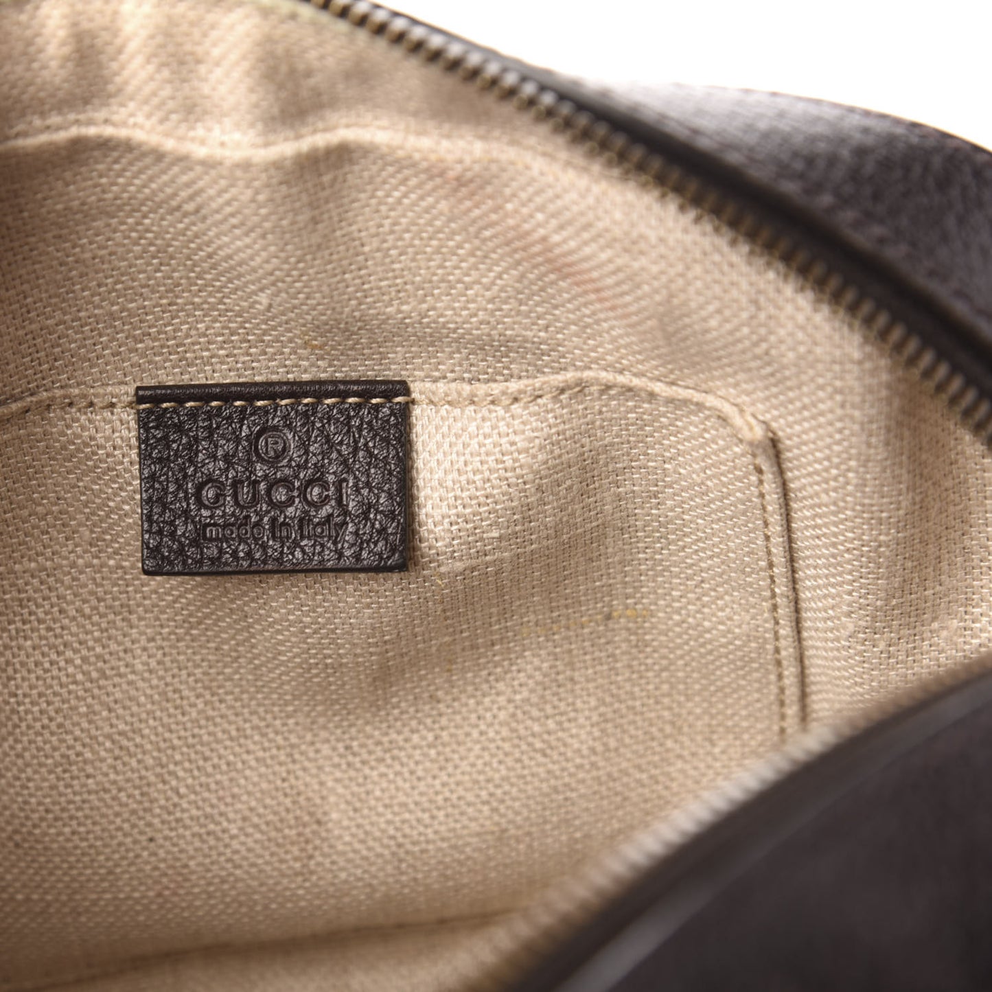 Textured Calfskin Web Small Webby Bee Shoulder Bag Brown Coffee