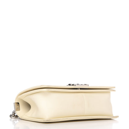 Chanel Calfskin Chevron Quilted Medium Boy Flap Ivory 4 of 10