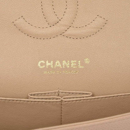 Chanel Caviar Quilted Medium Double Flap Beige Clair 6 of 9