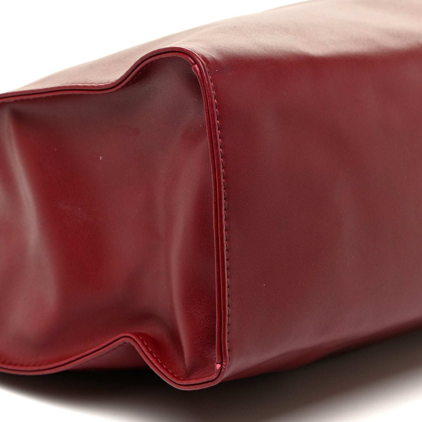 Vegan Leather Medium Shopping Bag Oxblood