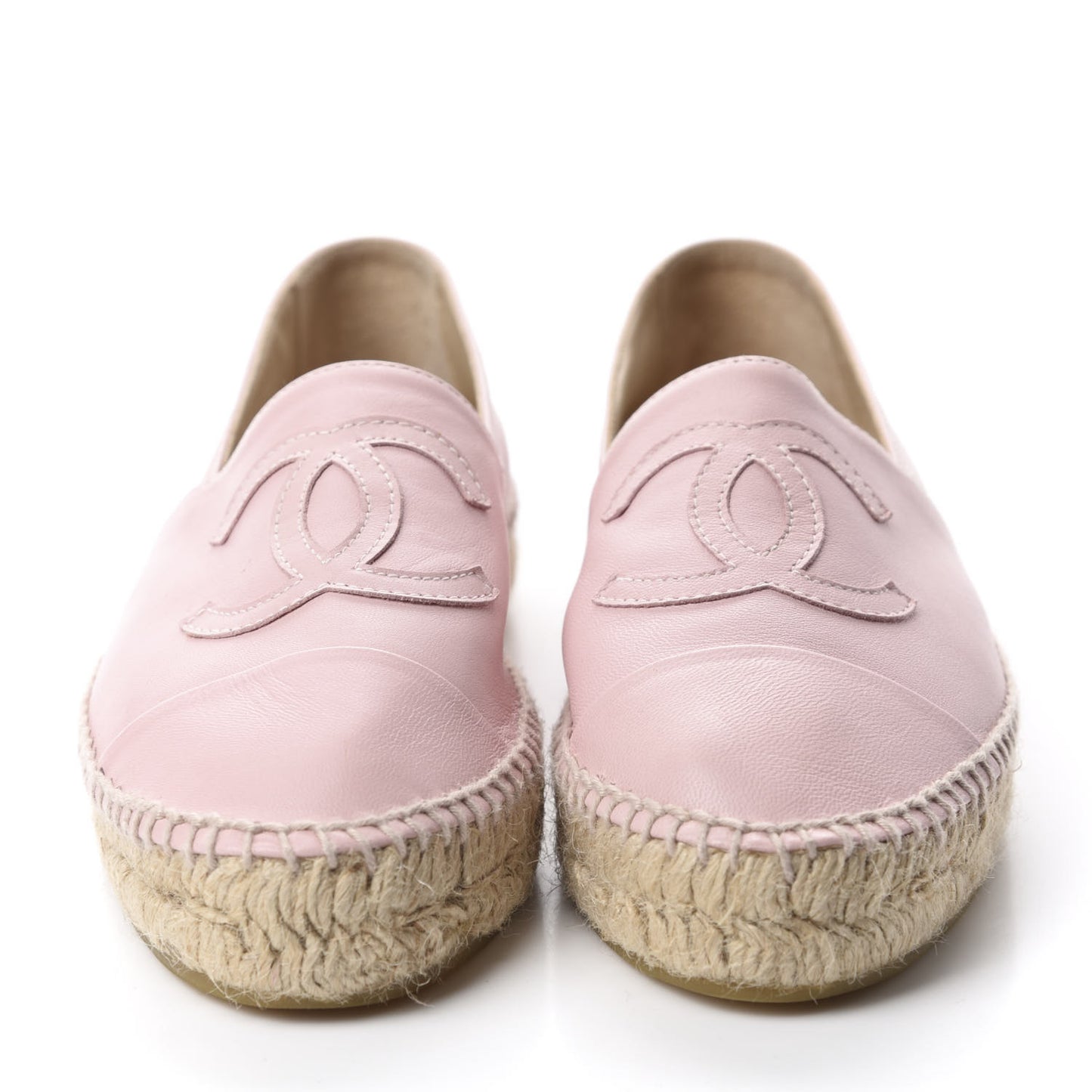 Lambskin CC Espadrilles 36 Light Pink