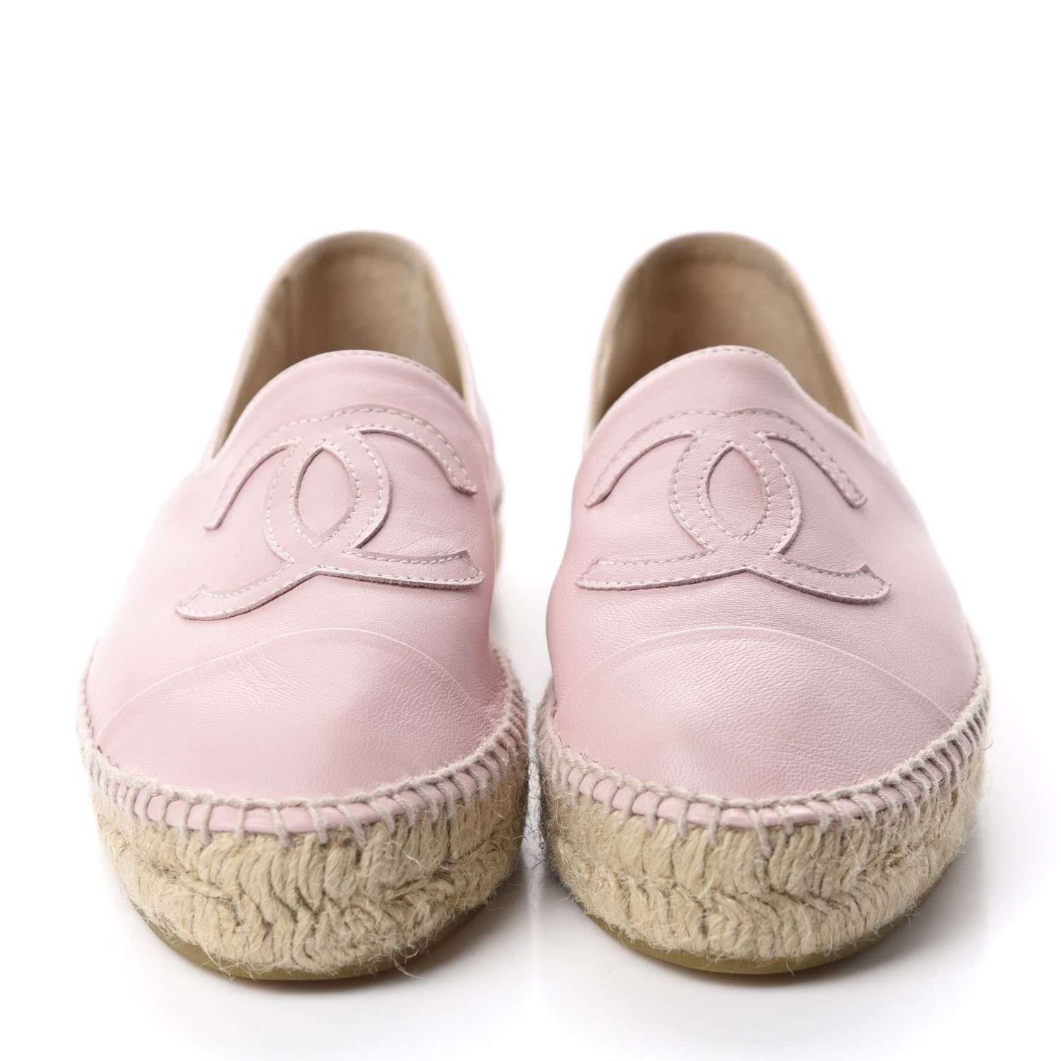 Chanel Lambskin CC Espadrilles 36 Light Pink 2 of 11