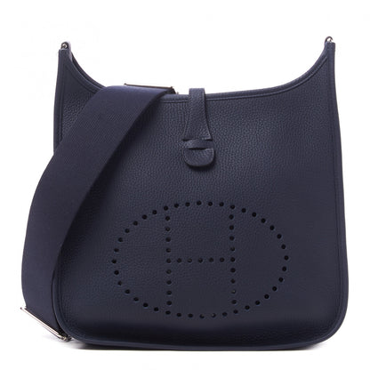Hermes Taurillon Clemence Evelyne III PM Bleu Nuit 1 of 10