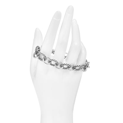 David Yurman Sterling Silver 12mm Large Oval Link Bracelet 2 of 4
