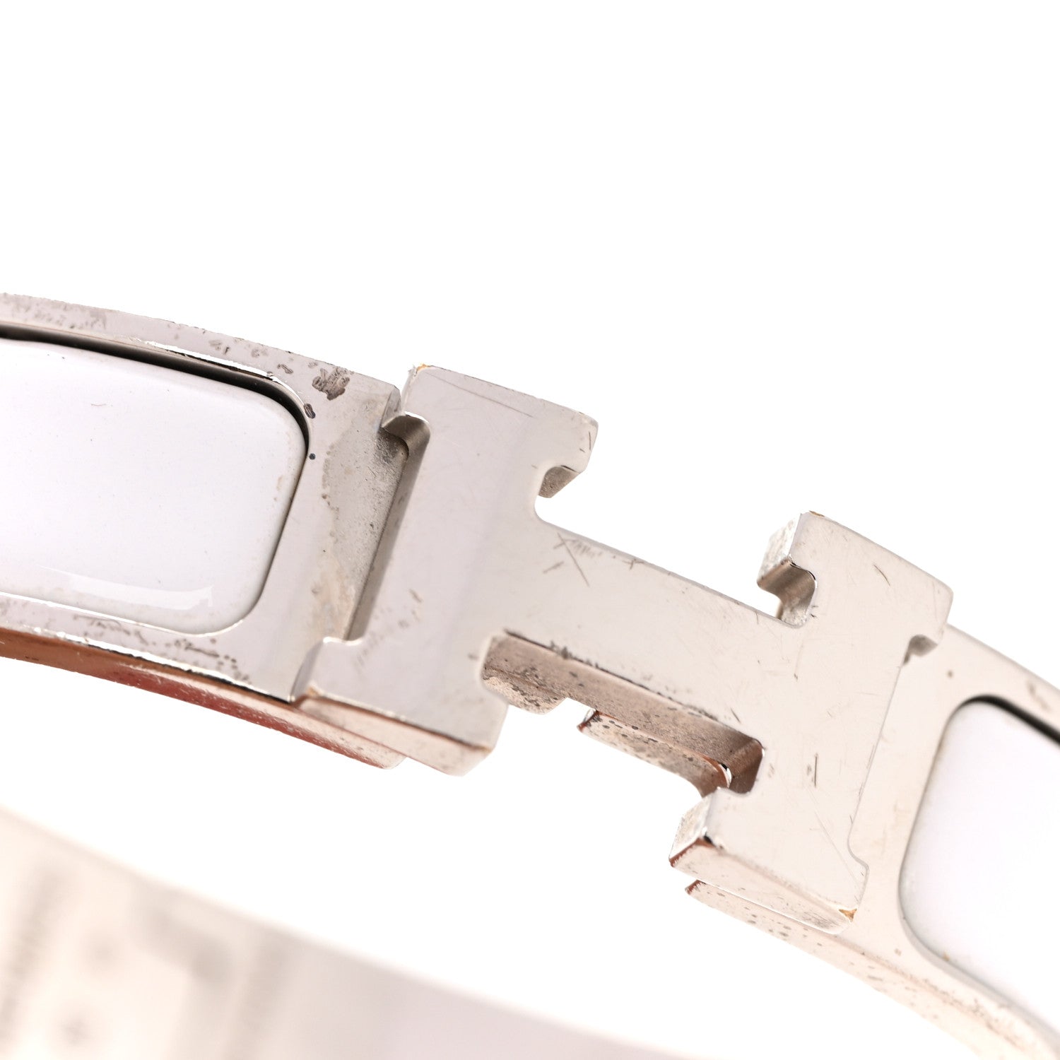 Hermes Enamel Narrow Clic Clac H Bracelet PM White 5 of 6