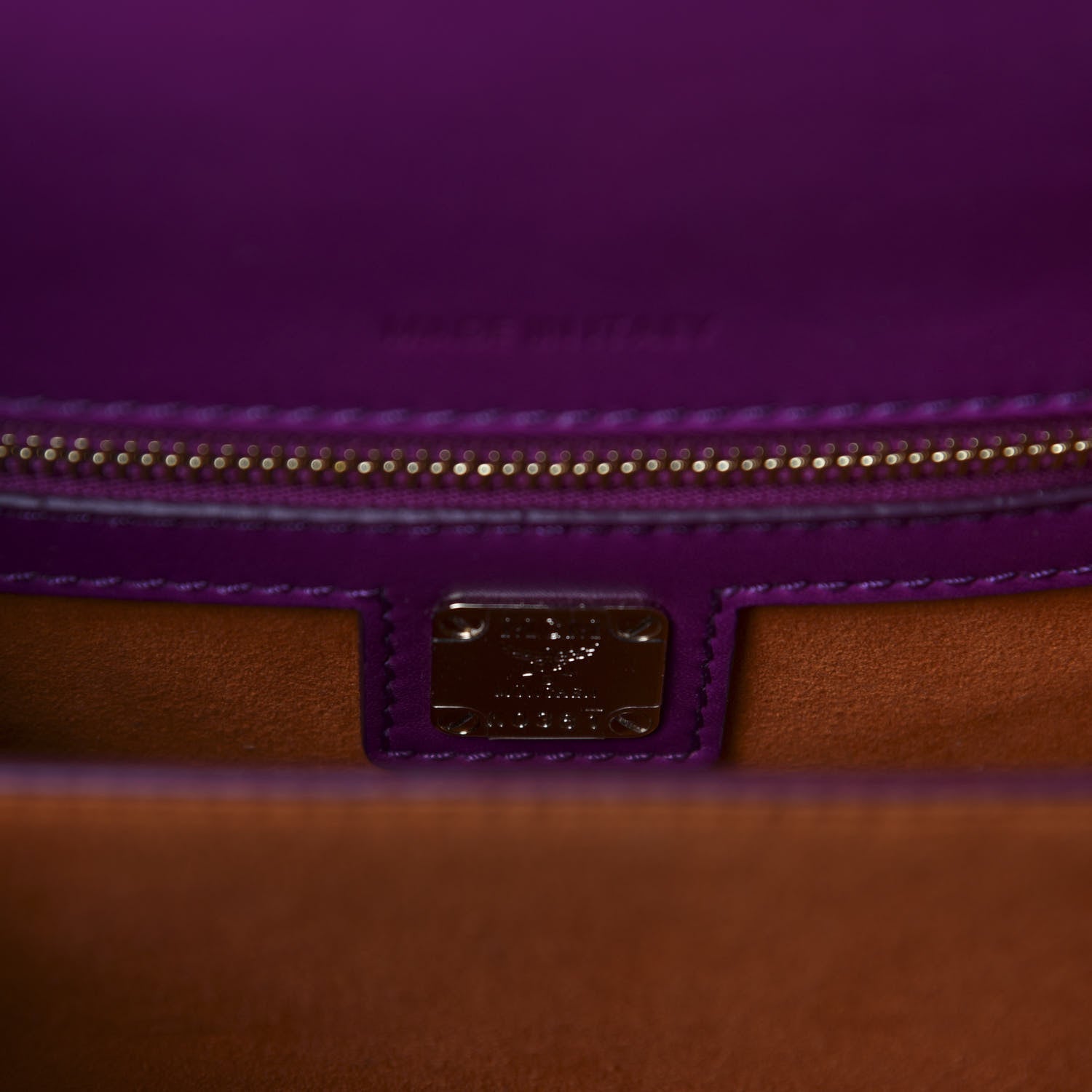 MCM Calfskin Patricia Small Crossbody Bag Viva Lila 10 of 12