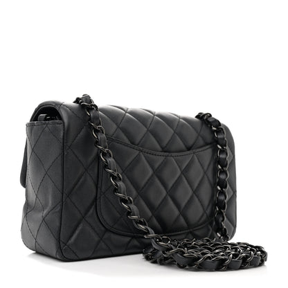 Chanel Lambskin Quilted Mini Rectangular Flap So Black 3 of 11