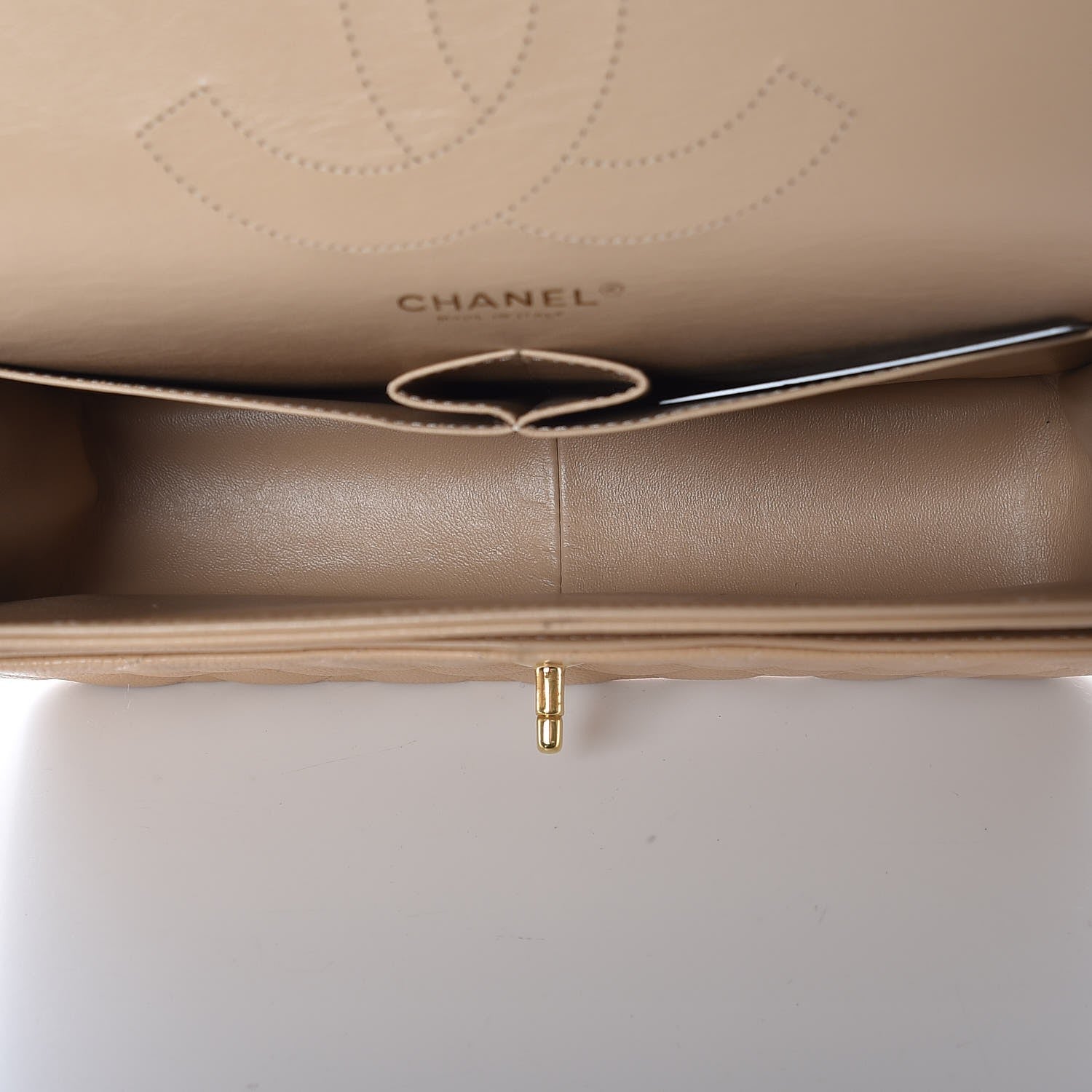 Chanel Caviar Quilted Jumbo Double Flap Beige Clair 6 of 9