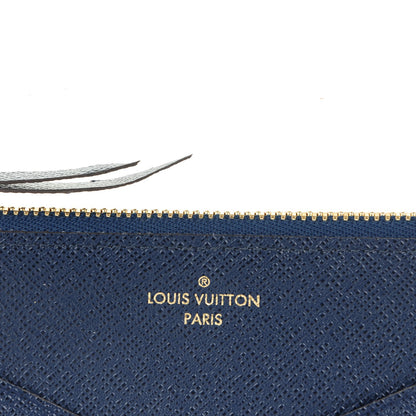 Louis Vuitton Calfskin Jeanne Wallet Zippered Insert Dark Blue 7 of 8