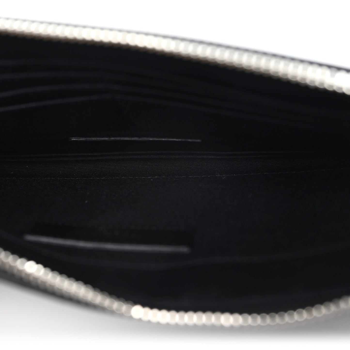 Calfskin Crocodile Embossed Zip Mini Tablet Sleeve Black