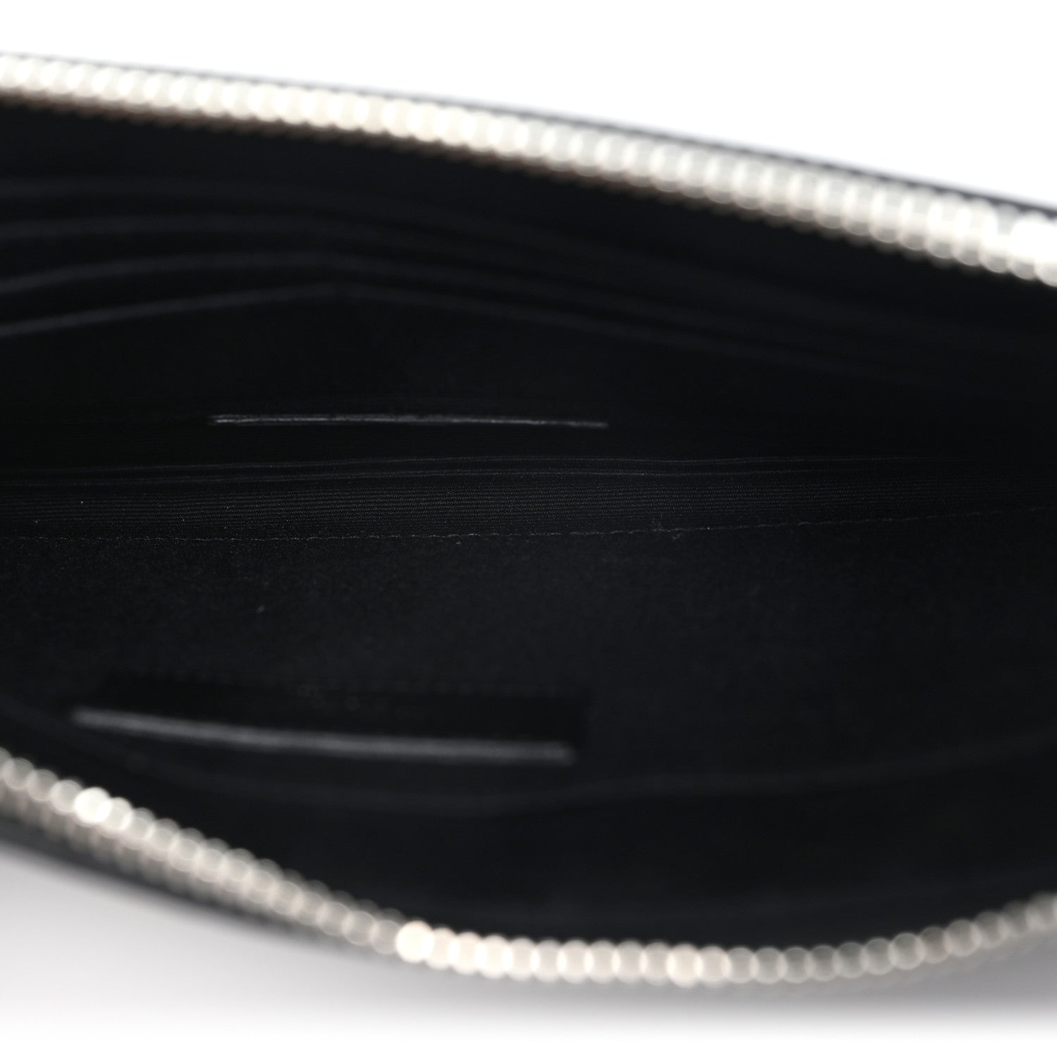 Saint Laurent Calfskin Crocodile Embossed Zip Mini Tablet Sleeve Black 5 of 7
