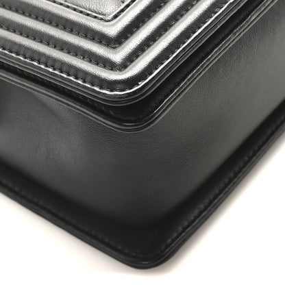 Chanel Lambskin Quilted Medium Boy Flap Black 9 of 10