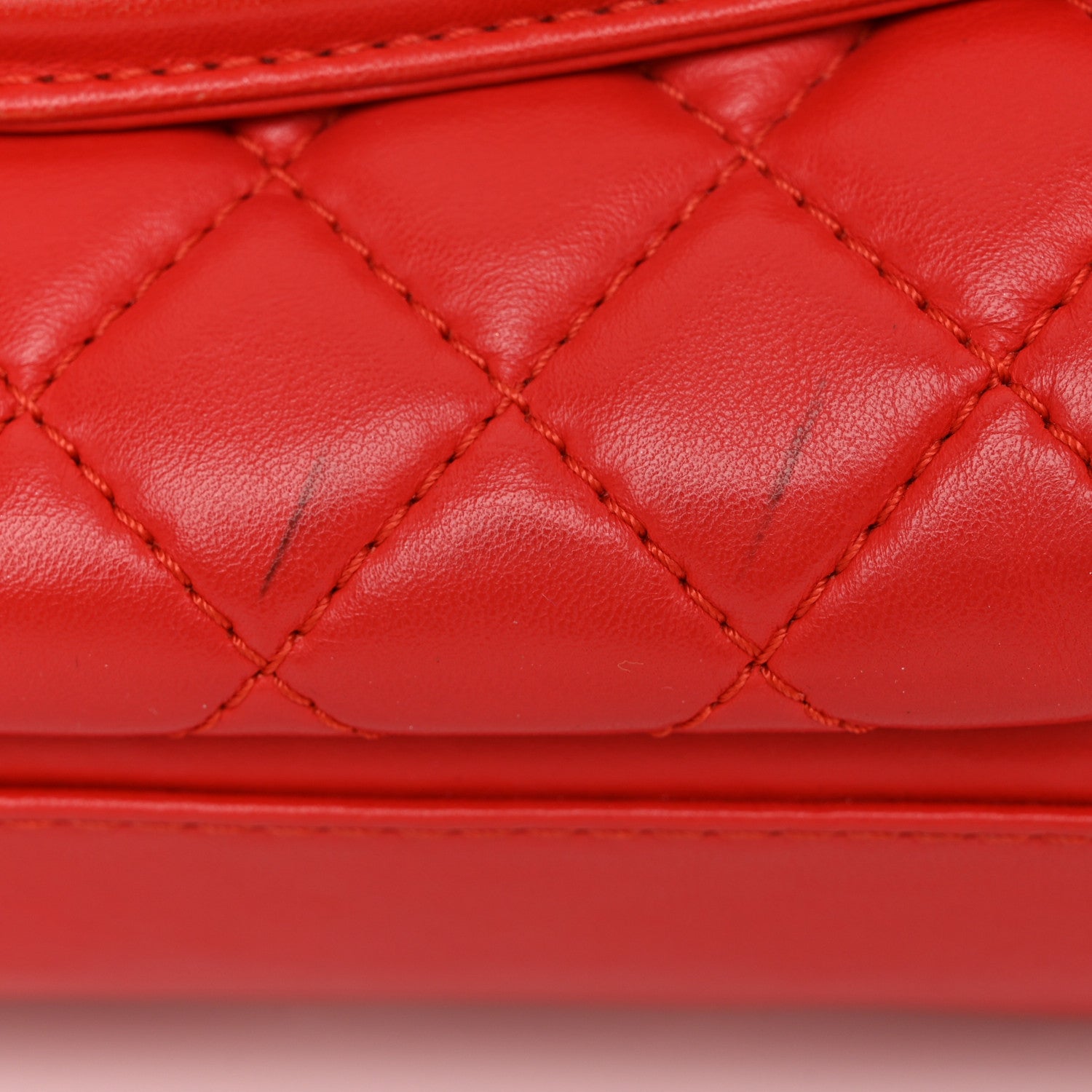 Chanel Lambskin Quilted Small Geometric Flap Red 11 of 14