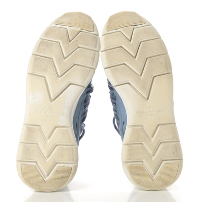 Louis Vuitton Denim Rubber Monogram Fastlane Low Sneakers 7.5 Navy 5 of 10