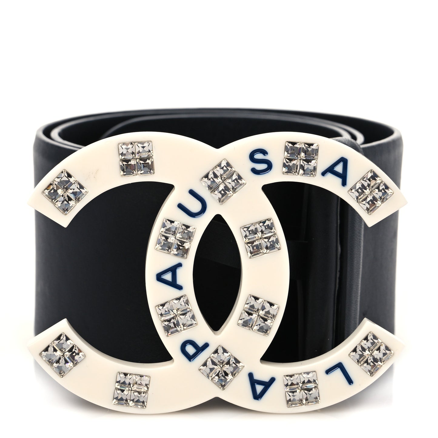 Resin Crystal La Pausa Belt 75 30 Black