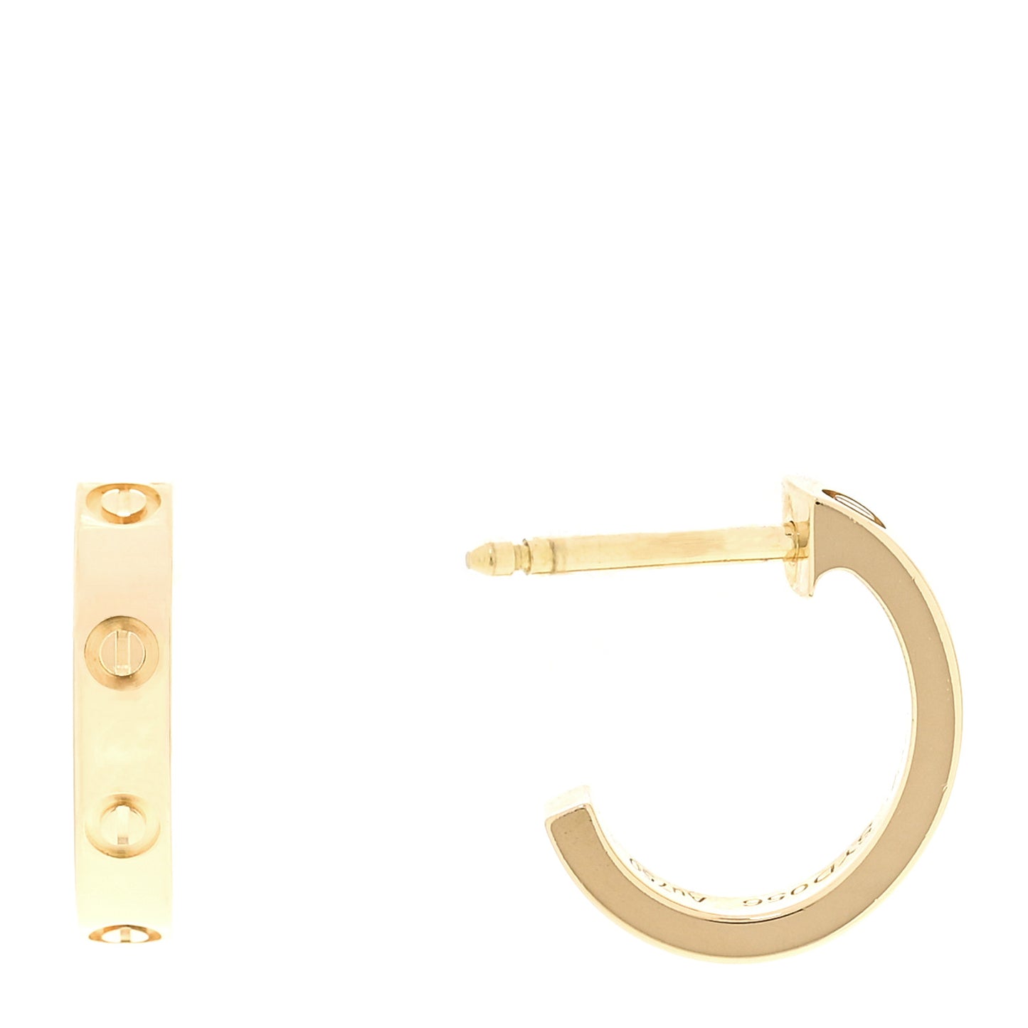 18K Yellow Gold Small LOVE Hoop Earrings