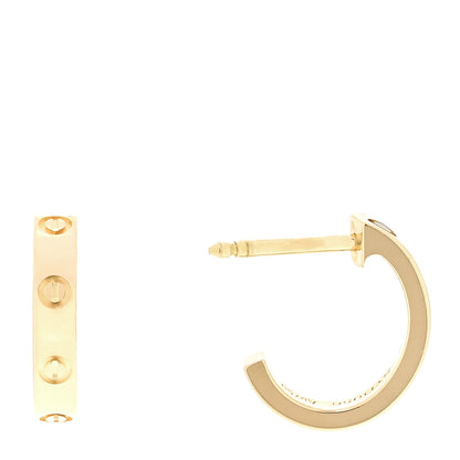 Cartier 18K Yellow Gold Small LOVE Hoop Earrings 1 of 5