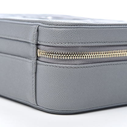 Chanel Caviar Quilted Medium CC Filigree Vanity Case Grey 10 of 11