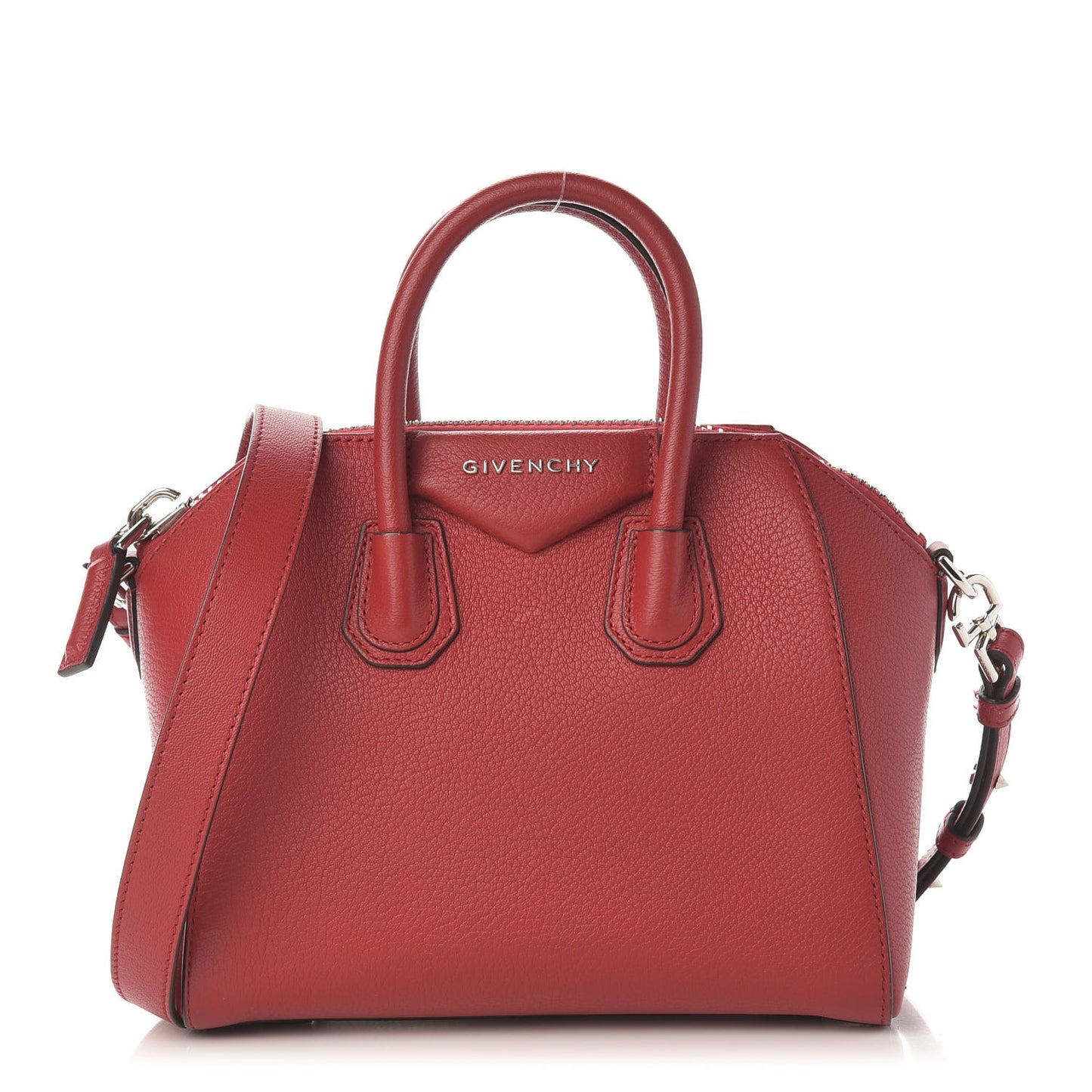 Sugar Goatskin Mini Antigona Bright Red