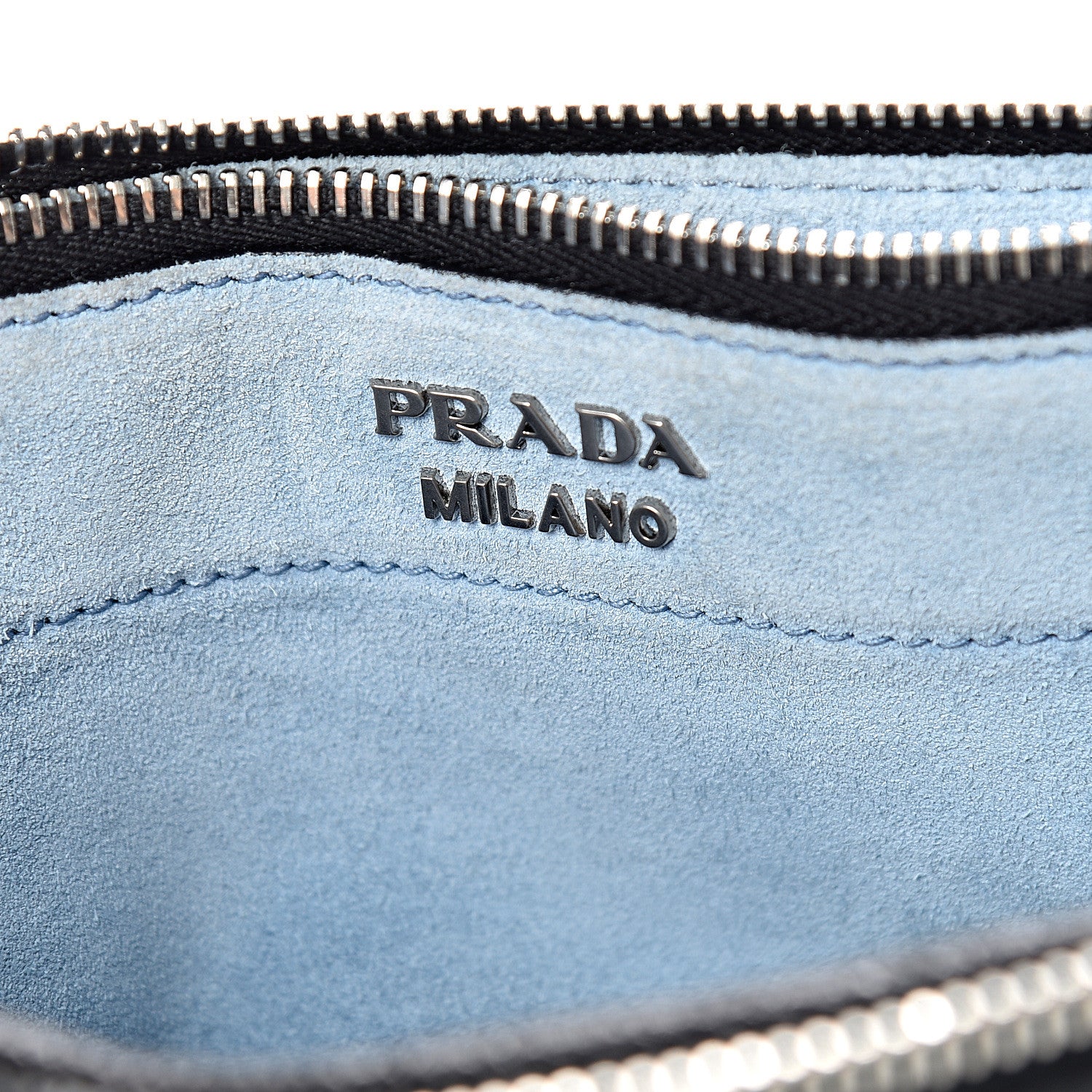 Prada Glace Calfskin Studded Etiquette Shoulder Bag Black 8 of 14