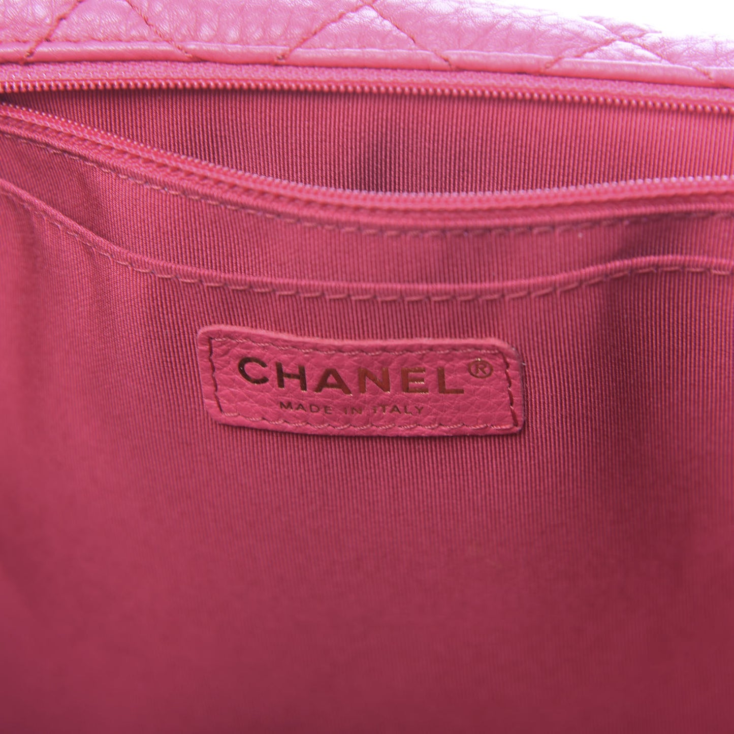 Calfskin Quilted Small XXL Travel Flap Bag Dark Pink