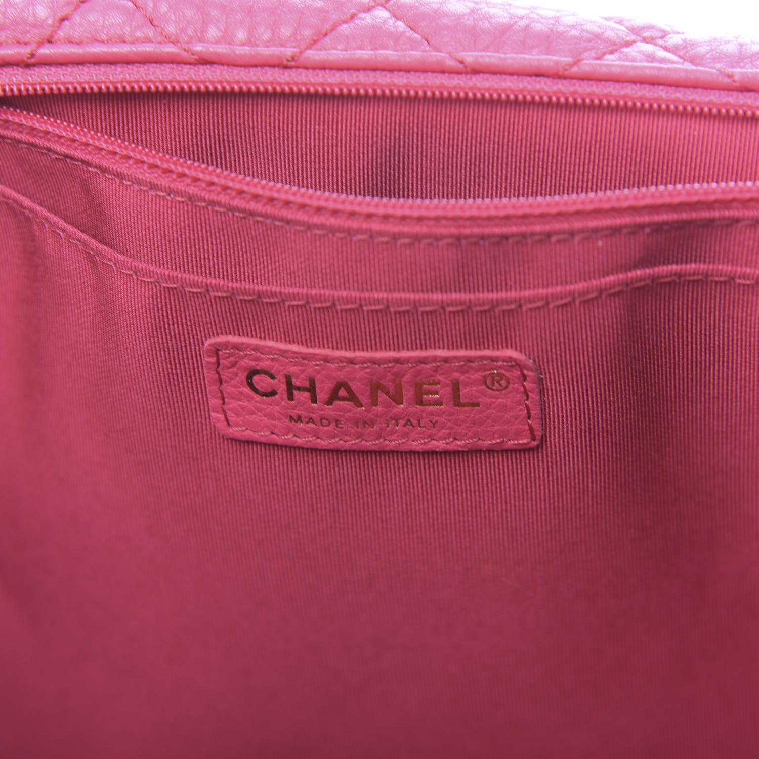 Chanel Calfskin Quilted Small XXL Travel Flap Bag Dark Pink 6 of 11