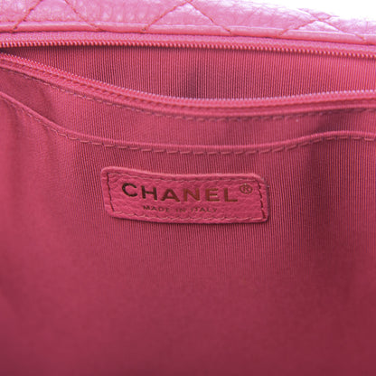 Chanel Calfskin Quilted Small XXL Travel Flap Bag Dark Pink 6 of 11