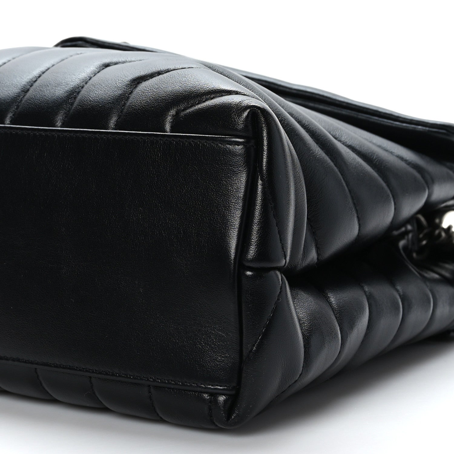 Saint Laurent Calfskin Y Quilted Monogram Medium Loulou Chain Satchel Black 9 of 9