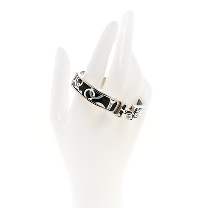 Hermes Enamel Printed Panoplie Equestre Narrow Clic Clac H Bracelet GM Positif Negatif 2 of 4