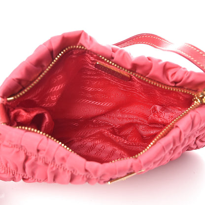 Prada Tessuto Nylon Gaufre Wristlet Pink 5 of 8