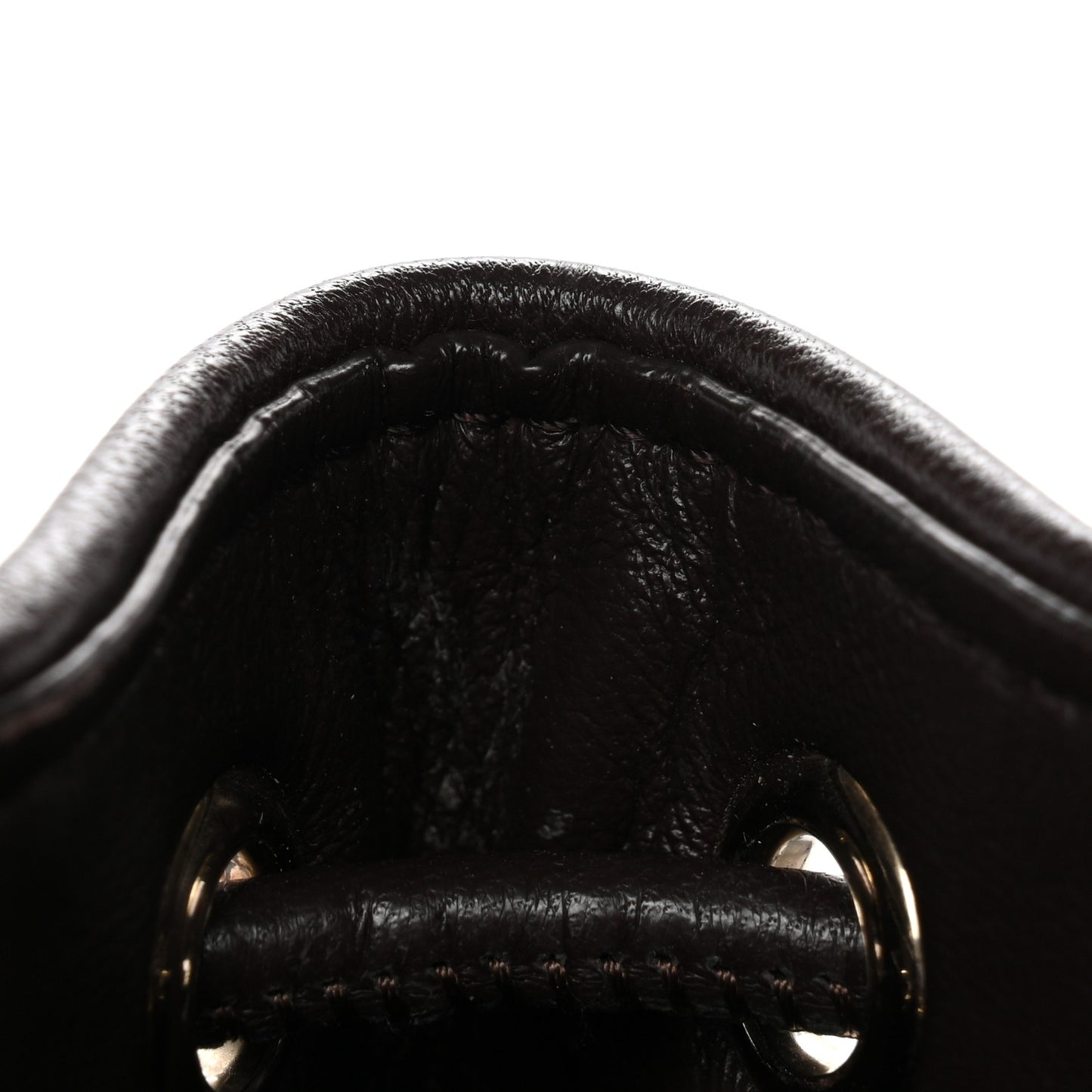 Toile Iconographe Nappa Mini Vlogo Signature Bucket Bag Naturale Black Fondant