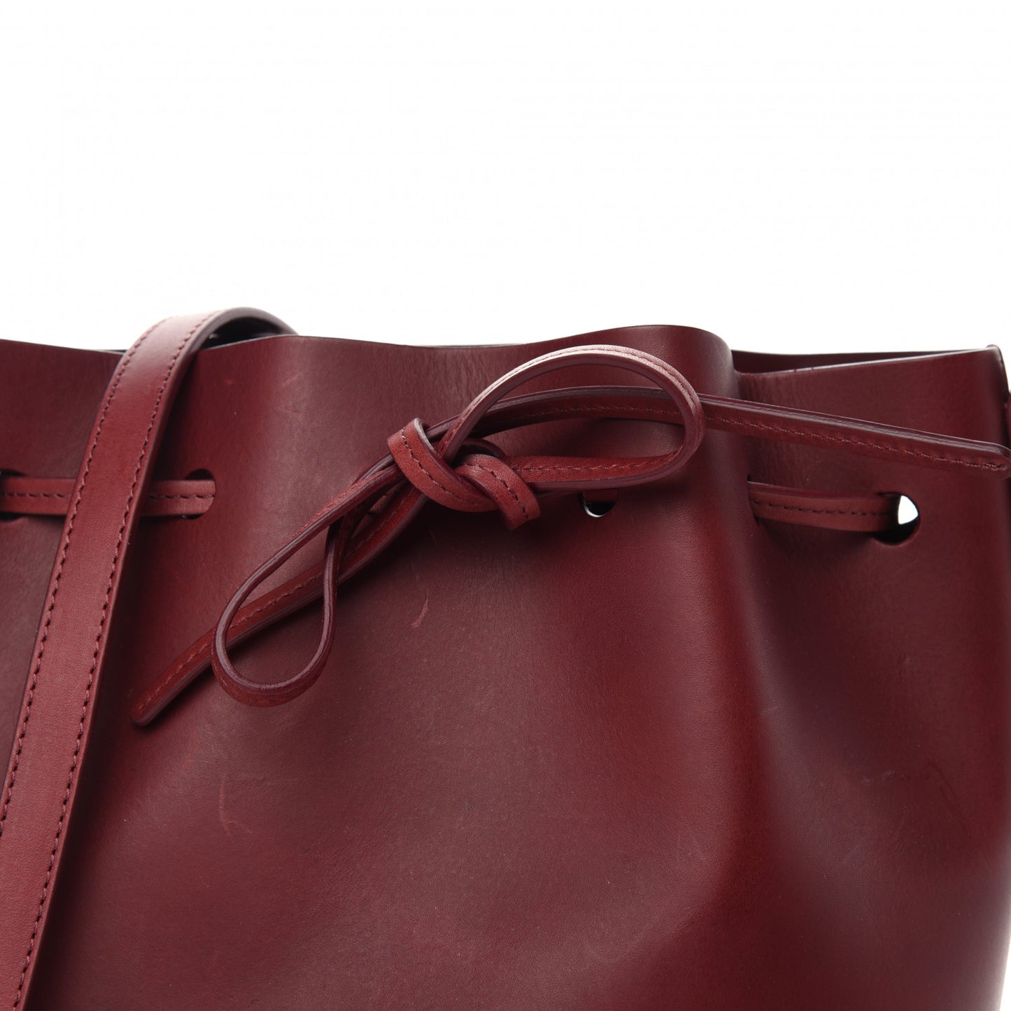 Calfskin Mini Bucket Bag Bordeaux