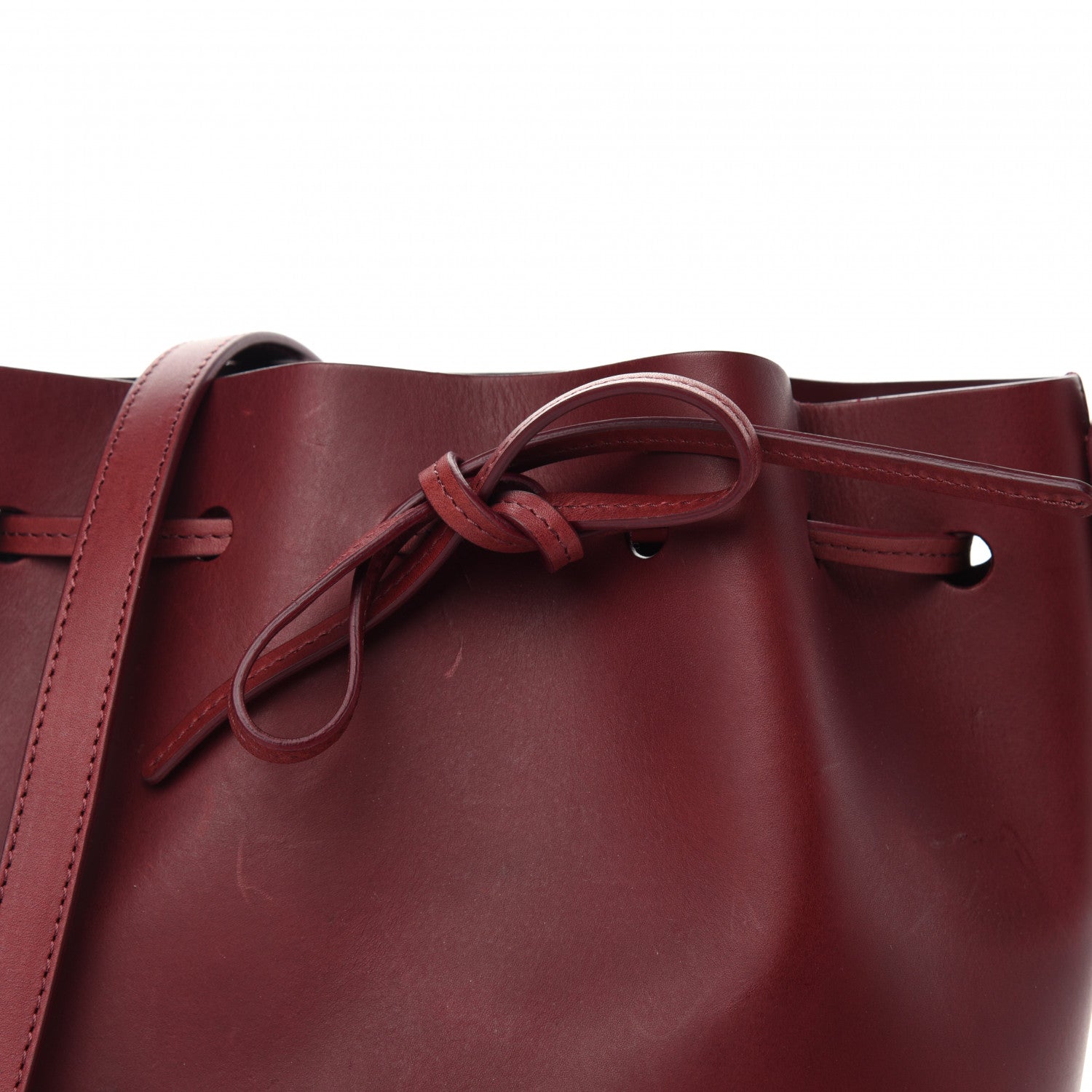 Mansur Gavriel Calfskin Mini Bucket Bag Bordeaux 8 of 10