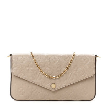 Louis Vuitton Empreinte Pochette Felicie Chain Wallet Tourterelle 1 of 16