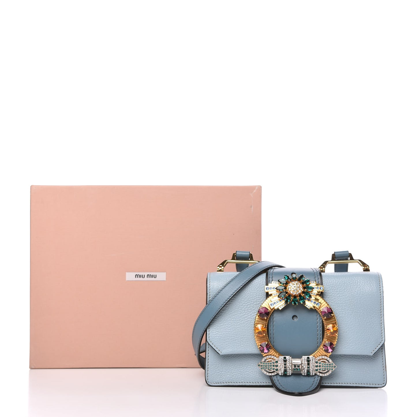 Goatskin Madras Soft Calf Crystal Embellished Shoulder Bag Astrale