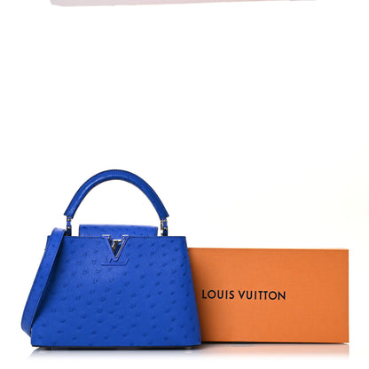 Louis Vuitton Ostrich Capucines BB Saphir 14 of 14