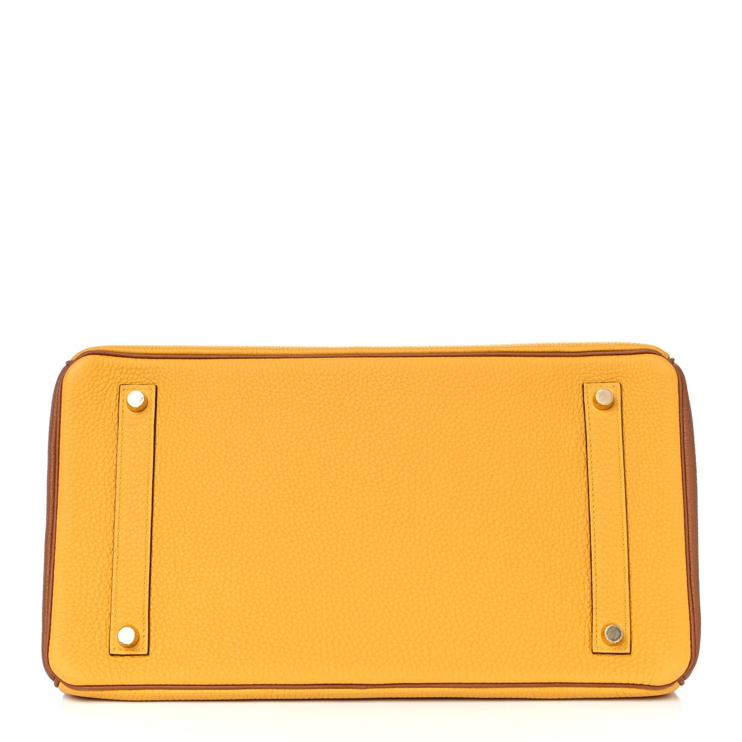 Togo Bi Color Horseshoe Birkin 35 Jaune Ambre Gold