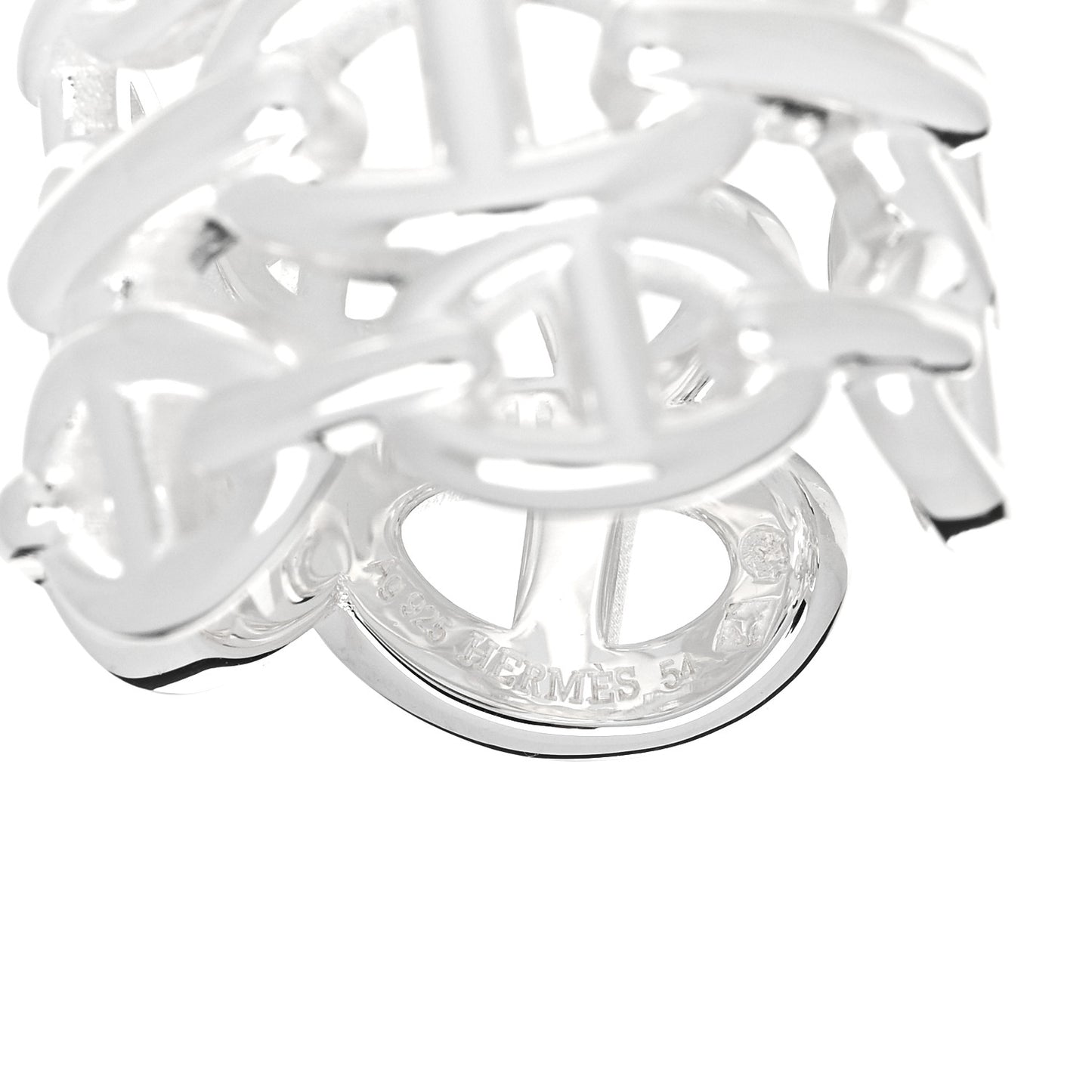 Sterling Silver GM Chaine d'Ancre Enchainee Band Ring 54 6.75