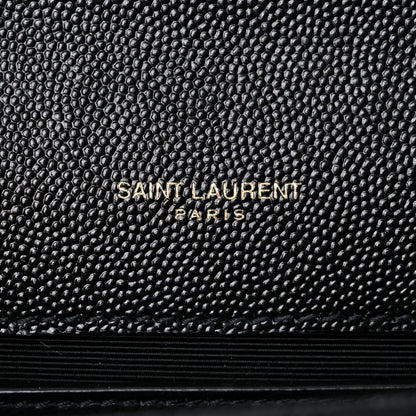 Saint Laurent Grain De Poudre Small Classic Monogram Kate Tassel Satchel Black 5 of 9