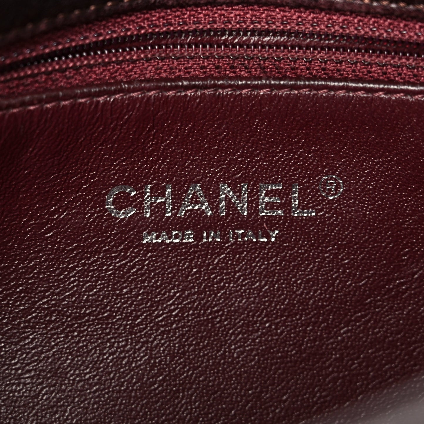 Washed Lambskin Studded Metal Beauty Flap Burgundy