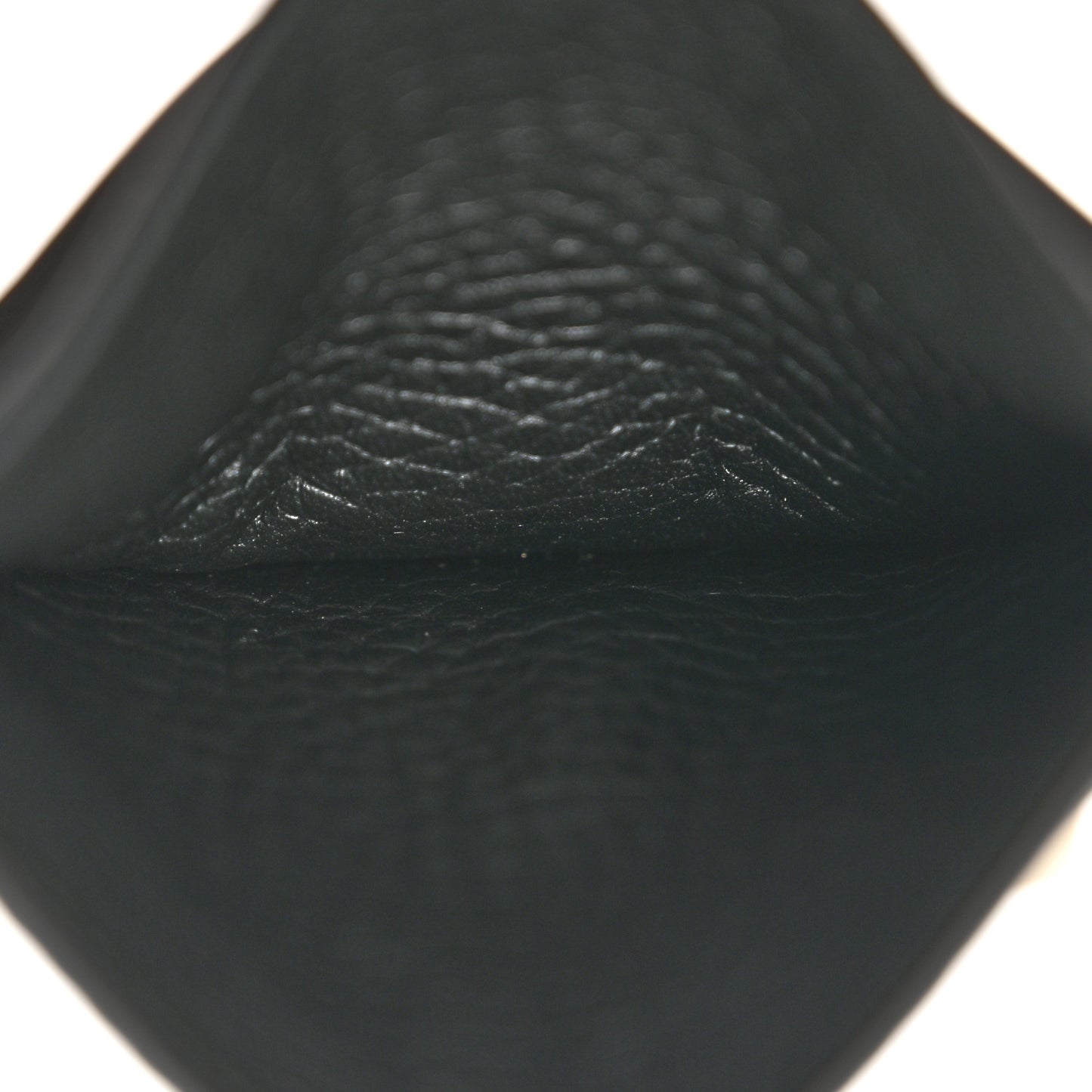 Pebbled Calfskin Rockstud Card Holder Black