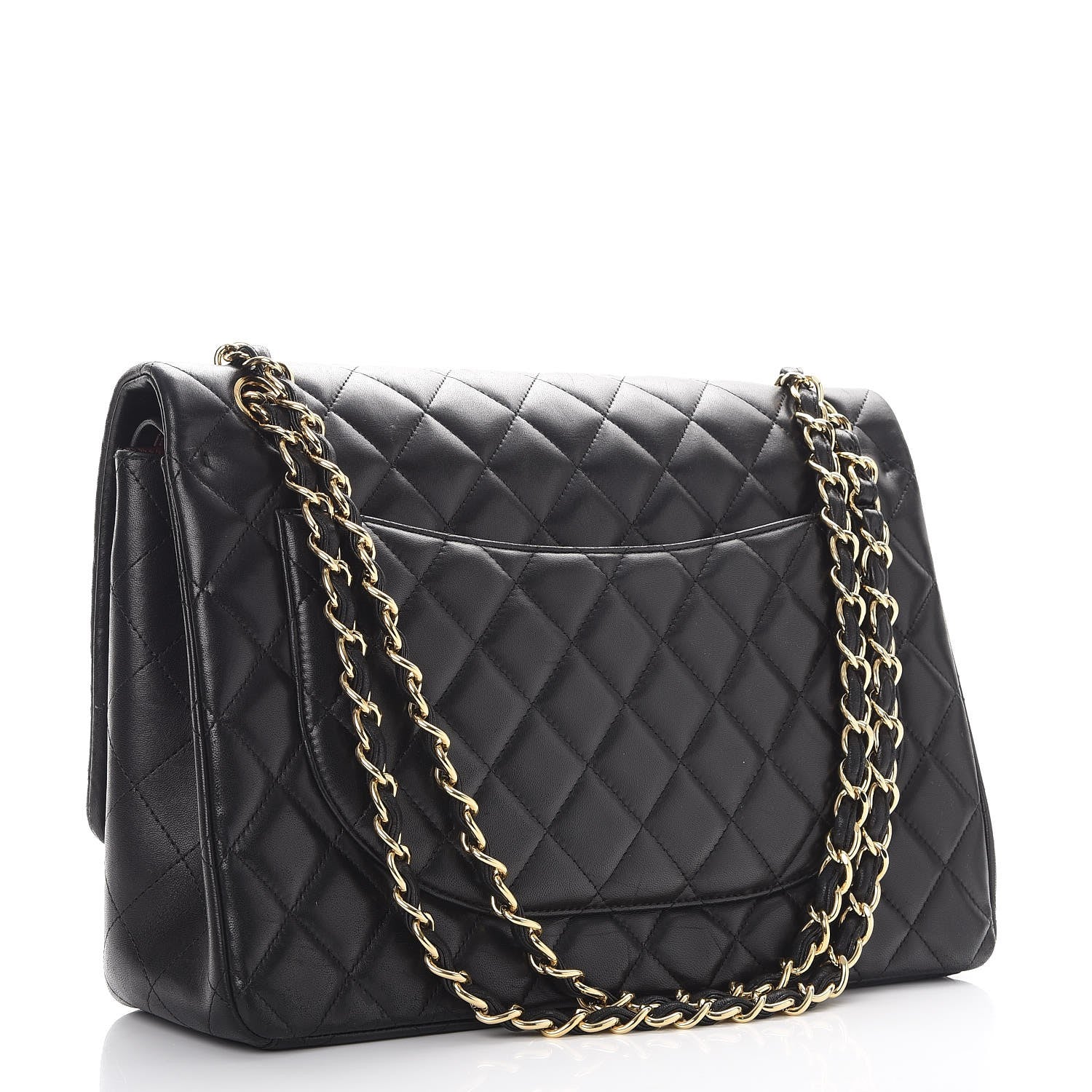 Chanel Lambskin Quilted Maxi Double Flap Black 4 of 10