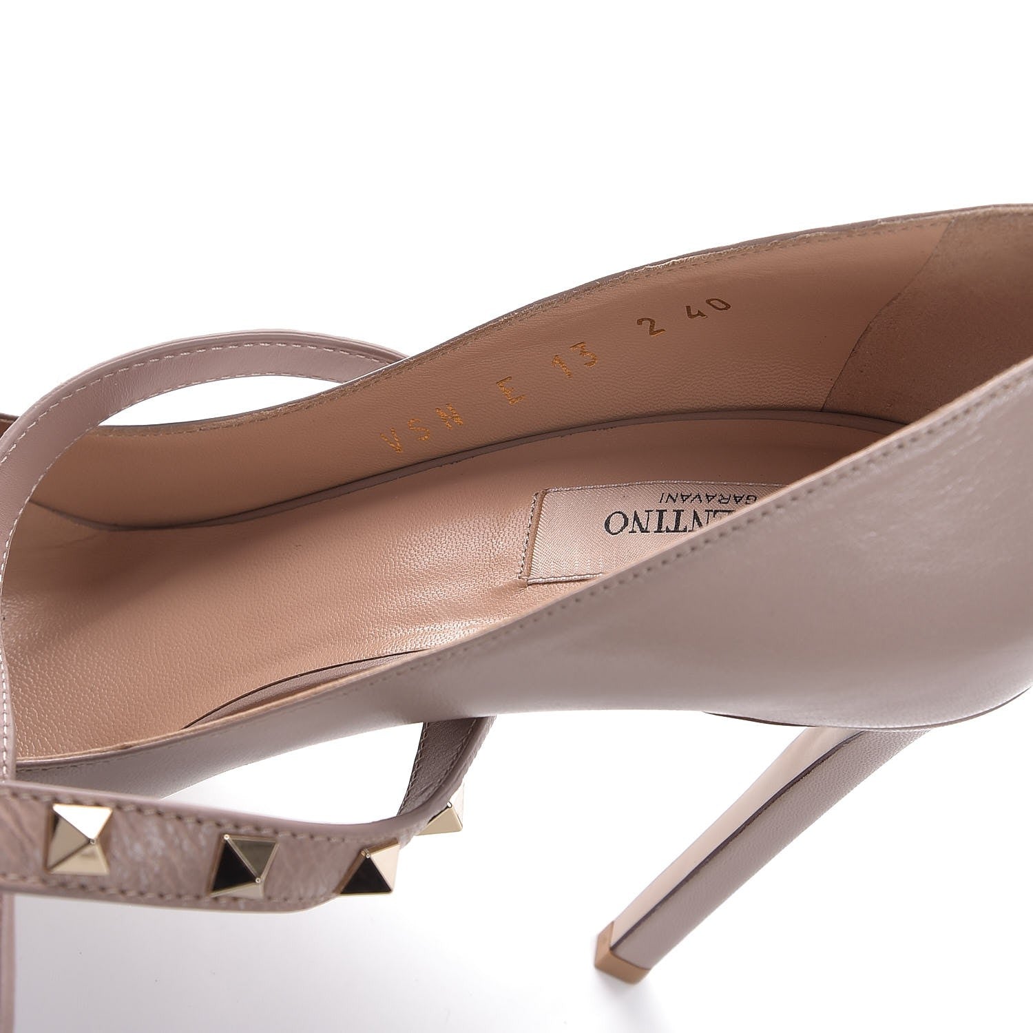 Valentino Garavani Nappa Rockstud Studwrap Strap 105mm Pumps 40 Poudre 8 of 9