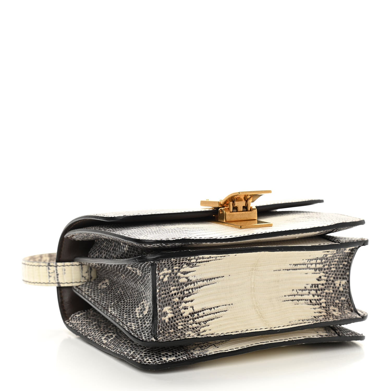 Celine Lizard Small Classic Box Flap Bag Natural 4 of 10