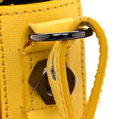 Off-White Calfskin Mini Binder Clip Bag Yellow 11 of 15