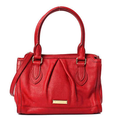 Burberry Grainy Calfskin Pilgrim Satchel Red 1 of 6
